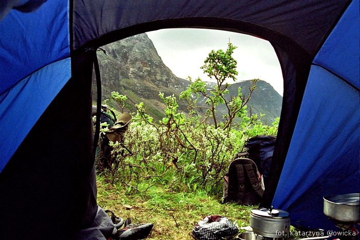 Dol. Visttasvaggi; widok z ciepłego śpiwora:)