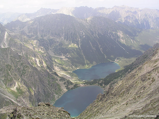 Widok na Morskie Oko i Czarny Staw