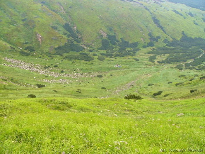 widok na nasze obozowisko w Kotle pod Munczelem